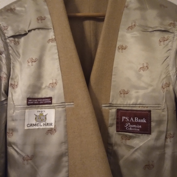 Vintage Jos A. Banks 100% Camel Hair  Premier Collection Jacket, Size: 4… - Picture 13 of 16